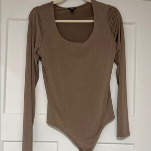 Express tan gray body suit sz M